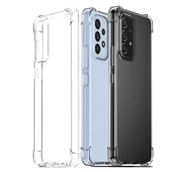 Airbag Shockproof Silicone Soft Case For Samsung Galaxy A73 A53 A33 A13 A72 A52 A32 A22 A12 A71 A51 A31 A70 A50 Clear Case Cover