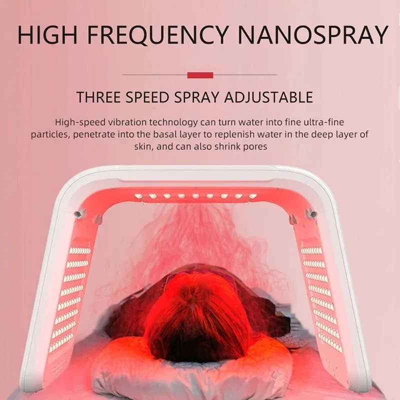 7 ألوان LED آلة الفوتون ترطيب الجلد نانو رذاذ LED الوجه والجسم سبا العناية بالبشرة قناع الجمال ترطيب الجلد سبا الاستخدام المنزلي #4