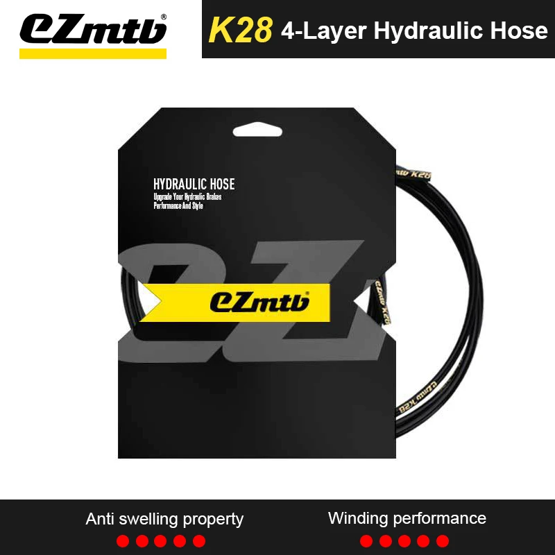 

EZMTB K28 Bicycle Hydraulic Hose High resistance to expansion for Shimano MAGURA SRAM 28-Stand Kevlar Braid 4-Layer Oil Tube
