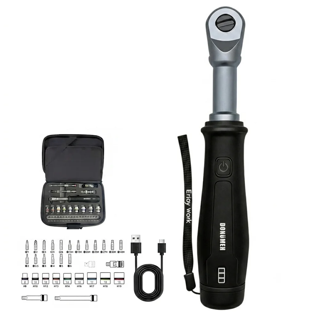 SIHAO 3.6V Cordless Electric Ratchet Wrench Rechargeable Ratchet Tool LED Light USB Charging Automotive Repair Home DIY Project