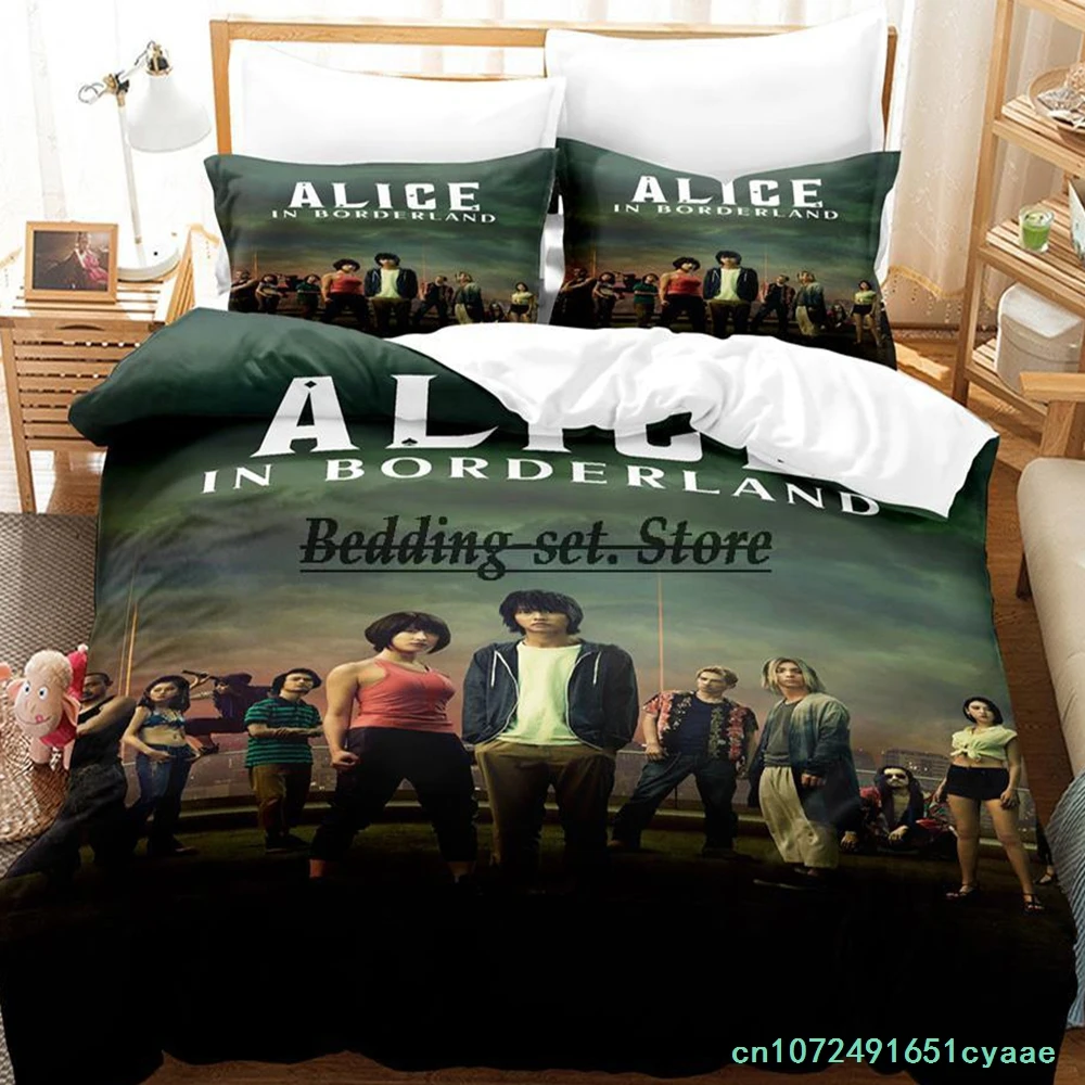2023 Alice In Borderland Season 2 Bedding Set Single Twin Full Queen King Size Bed Set Aldult Kid Bedroom Duvetcover Sets KPOP