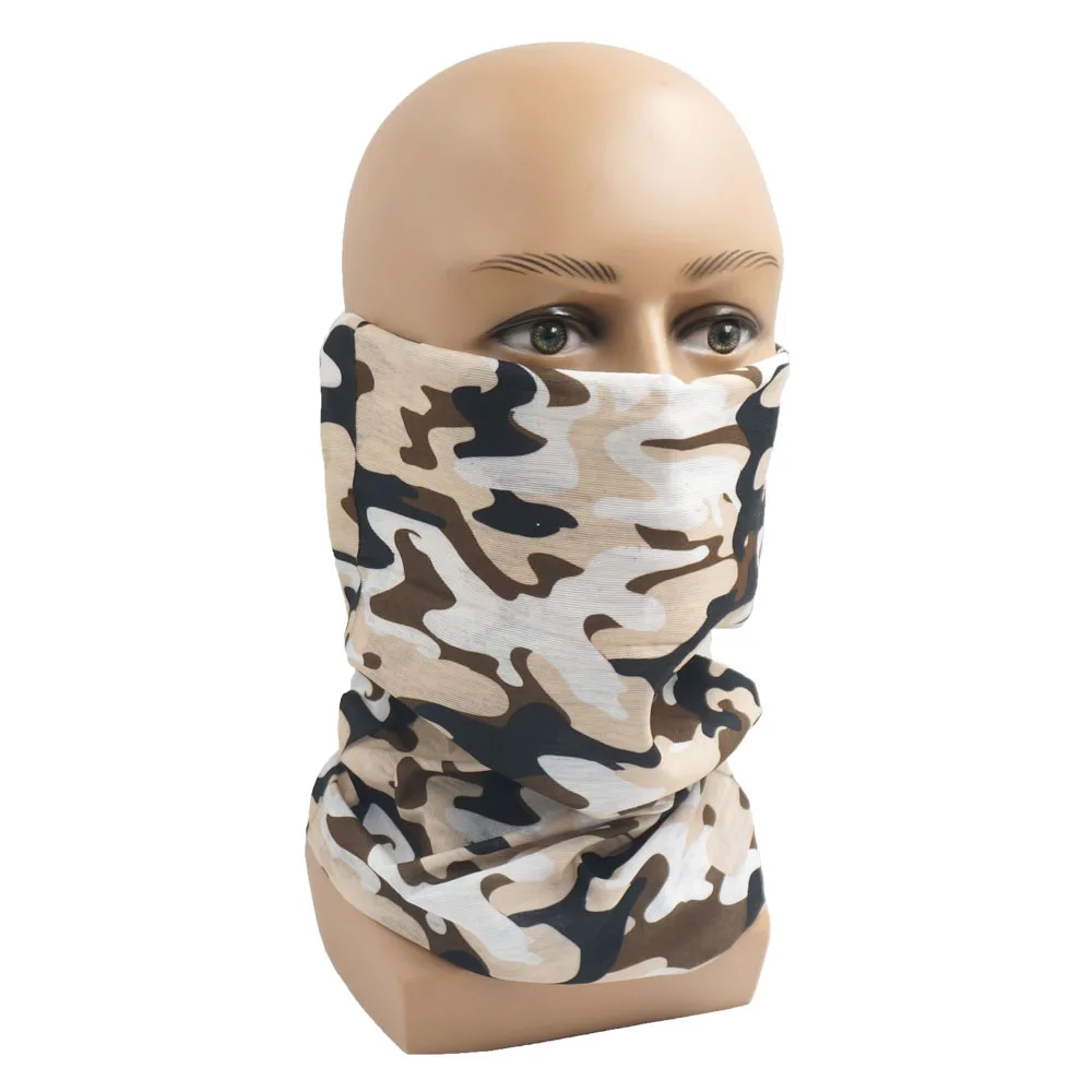 Camouflage Hunting Head Cover Tactical Hunting Scarf Neck Gaiter Men Seamless Bandana Women Headband Balaclava Tube Face Shield