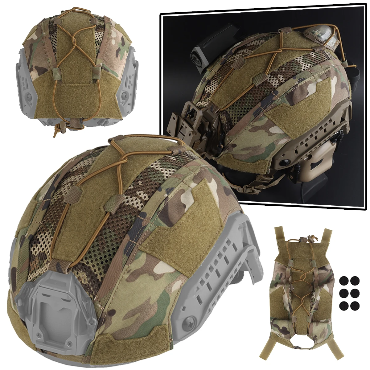 

Fast SF Ultra-High-Cut Helmet Cover Tactical Helmet Cloth with Elastic Cord Outdoor Hunting Shooting Wargame Helmets Accessories
