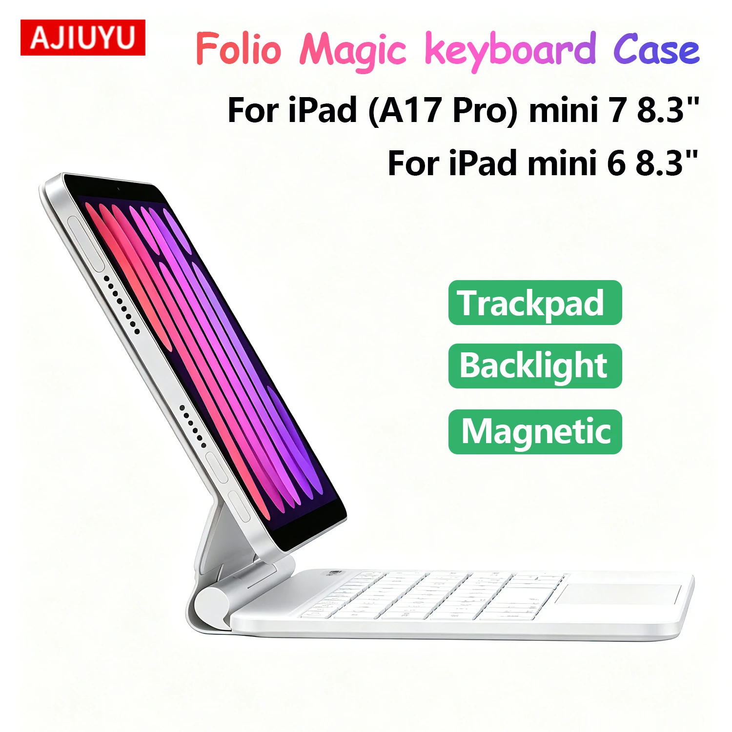 Backlight Magic Keyboard With Touchpad For iPad Mini 6th 7th Generation Mini (A17 Pro) 8.3 Inch Mini 7 6 Mini6 Mini7 Smart Case