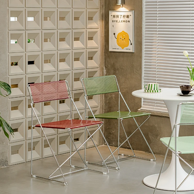 Simple Back Dining Chair Modern Stackable Casual Home Chair