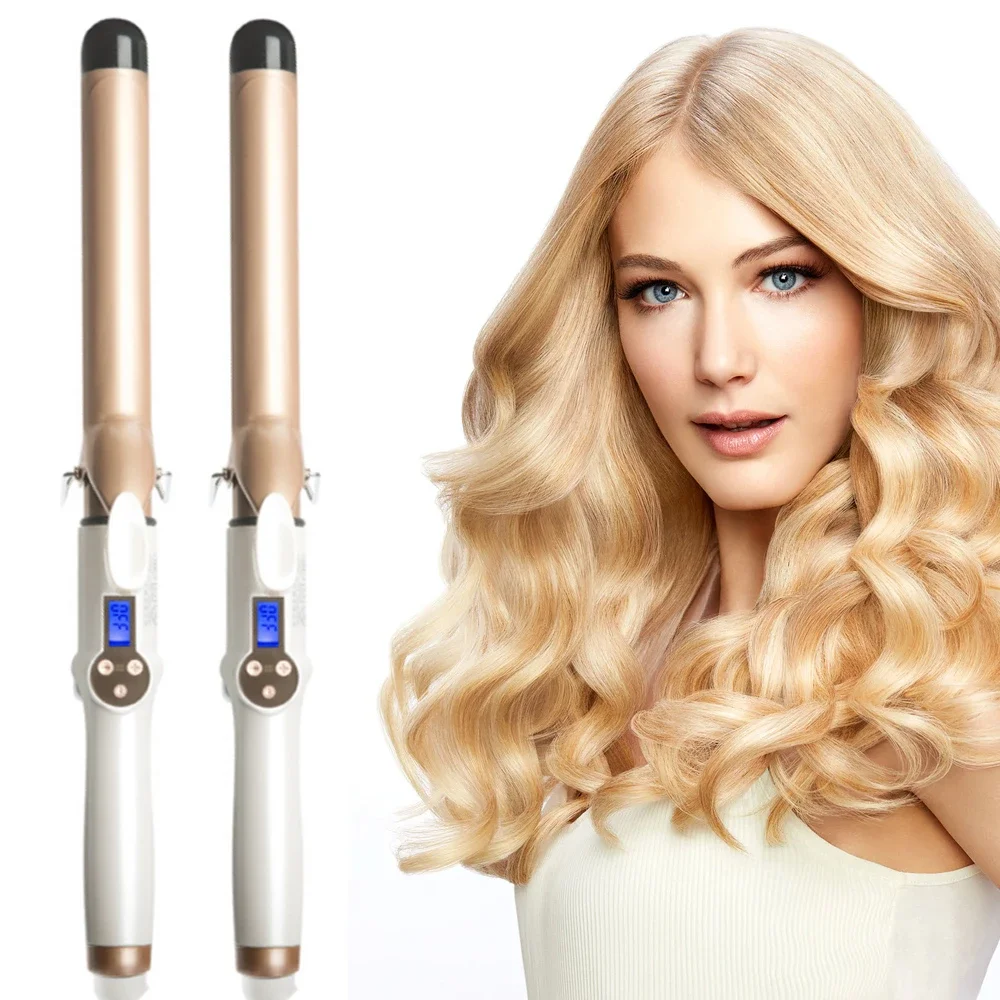 2023 New Electric Hair Curler with LCD Screen Digital Curling Iron Hair Curlers Irons 19-38mm  Professional Curling Iron Curler