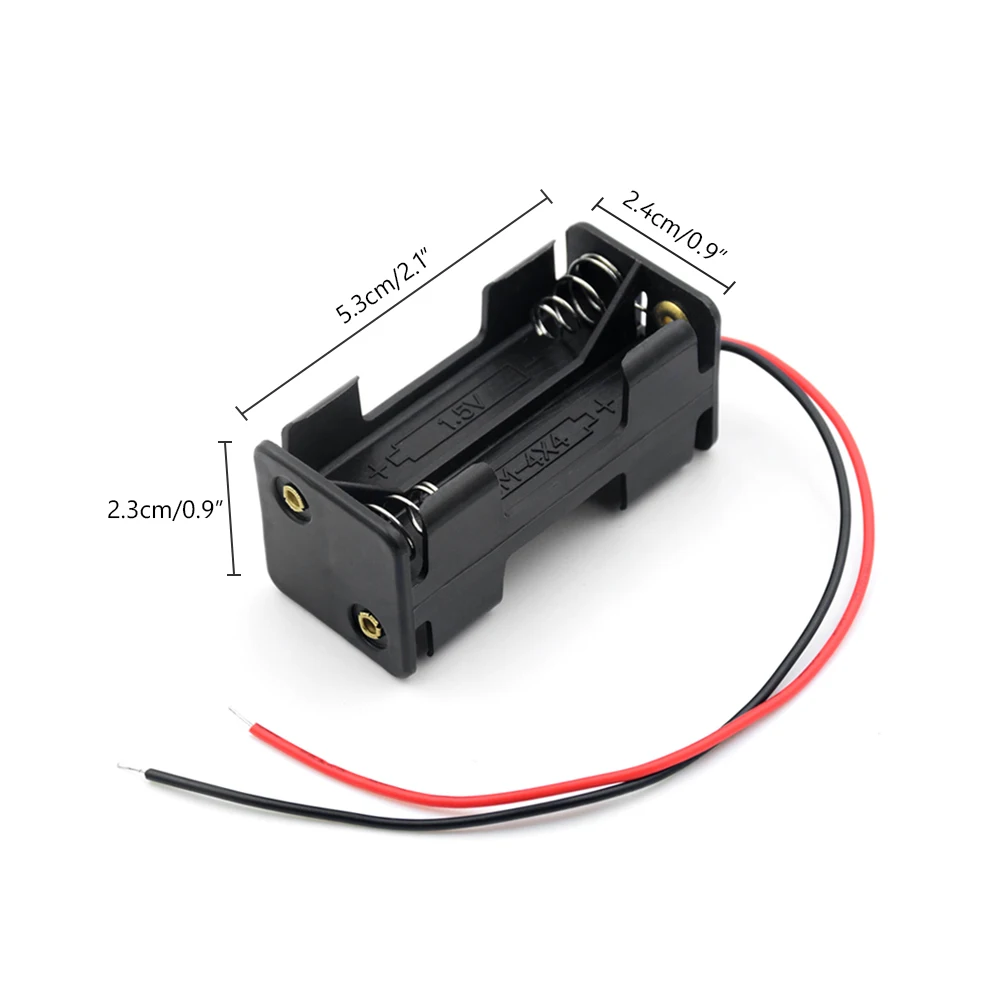 1/2/3/4 Slot AAA Battery Storage Case Battery Box Battery Holder With Leads For 1 2 3 4 Slots AAA Battery AAA Box Back By Back