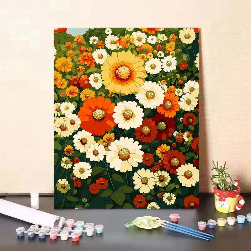 

A-0218 Sunflower in Vase Oil Painting - Beautiful Floral Home Art