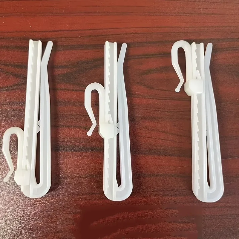 86 pcs 7cm Adjustable Curtain Hooks Adjustable Height Design, designed for Living Room Curtains, No Drilling Required