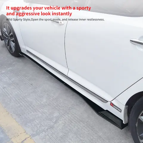 Kia K5 Optima 2011-2019 자동차 스크래치 방지 사이드 스커트 확장 립 글로시 블랙 로커 범퍼 스플리터 디퓨저