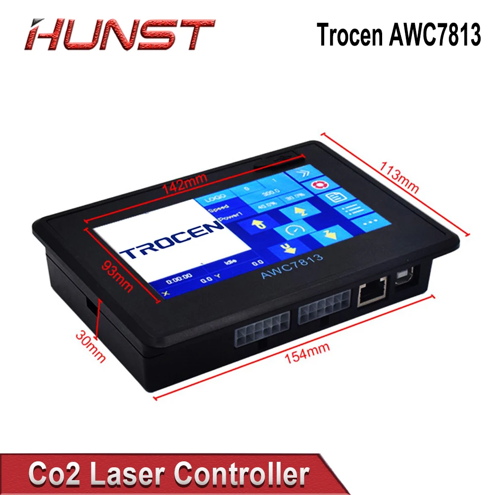 Hunst-CNC Control Motherboard System for Laser Cutting Machine, Controller Board Trocen, CO2, AWC7813, AWC708S