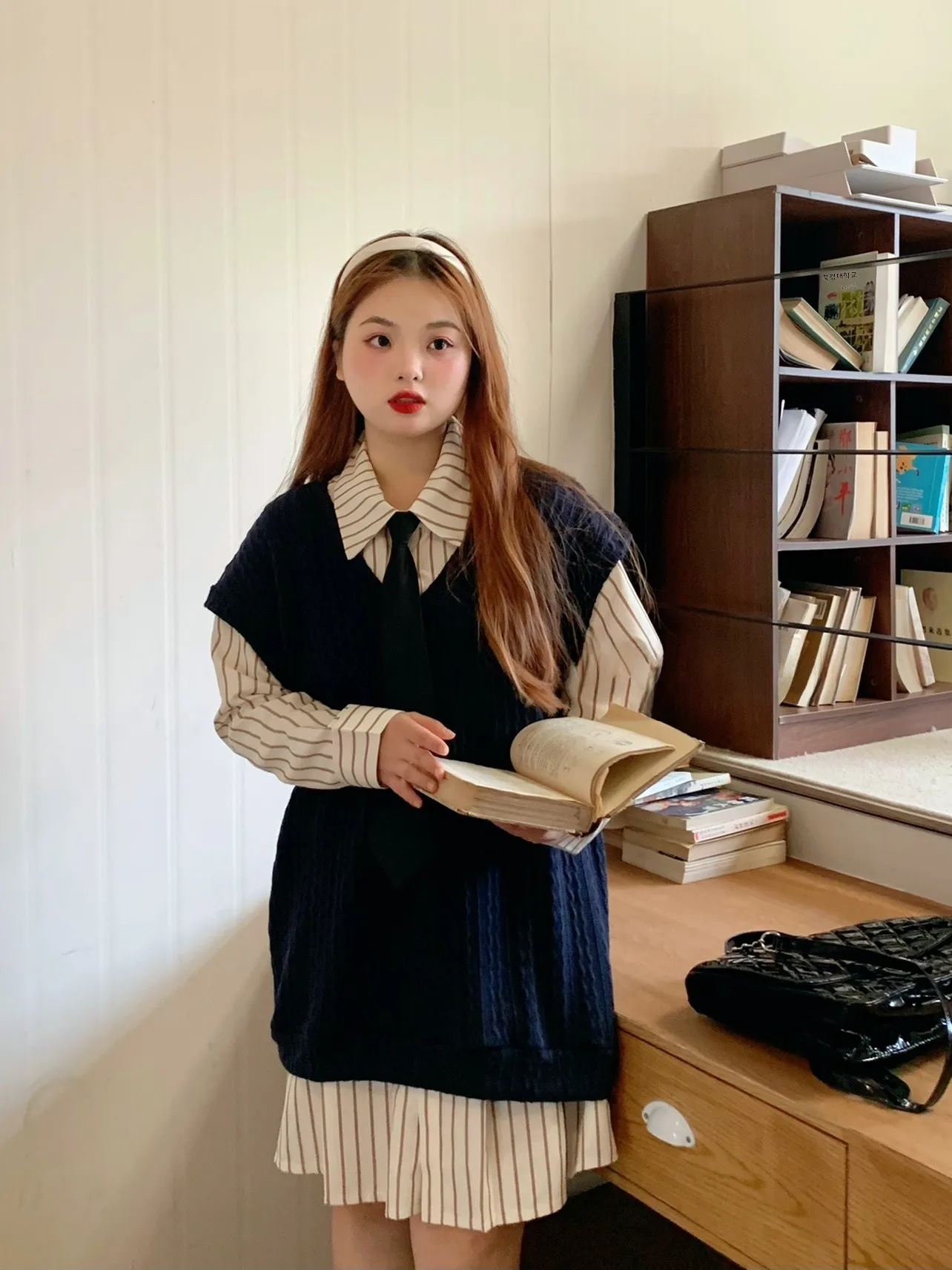 

Peter Saint Lin, большой размер, школьный orm, свитер, жилет irt Dr, комплект из двух предметов, утягивающий наряд JK, большая кукла, осенняя одежда