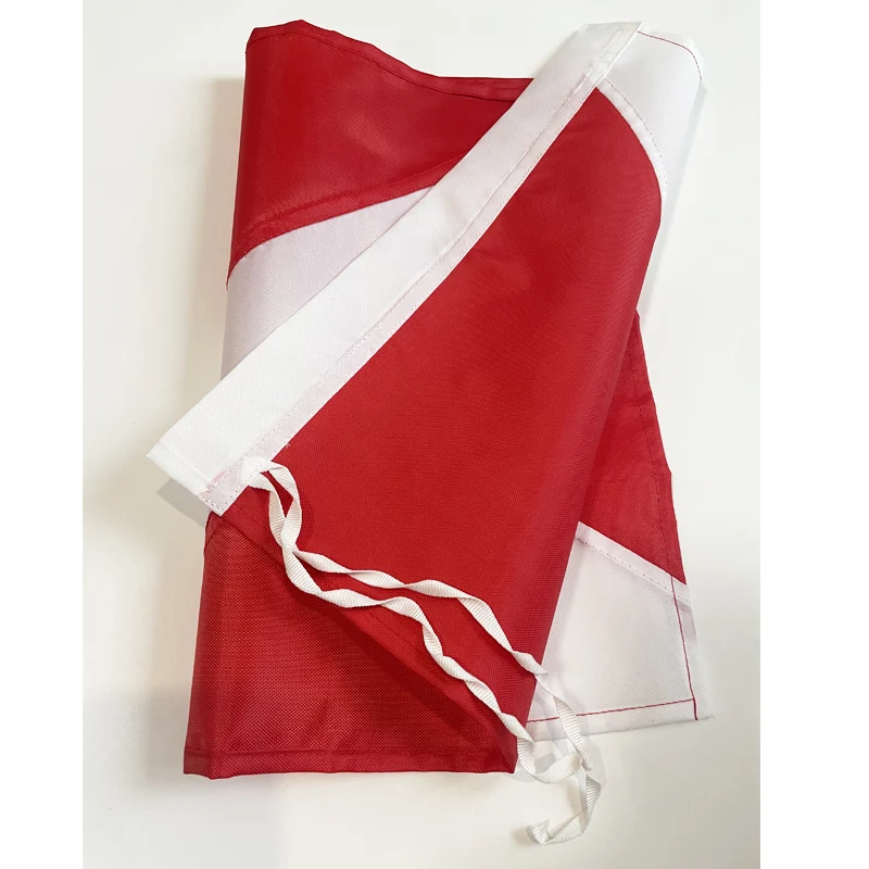 Bandera de buceo de 14x22,5 pulgadas, señal subacuática para buzo, bandera roja blanca de buceo, 35x57cm
