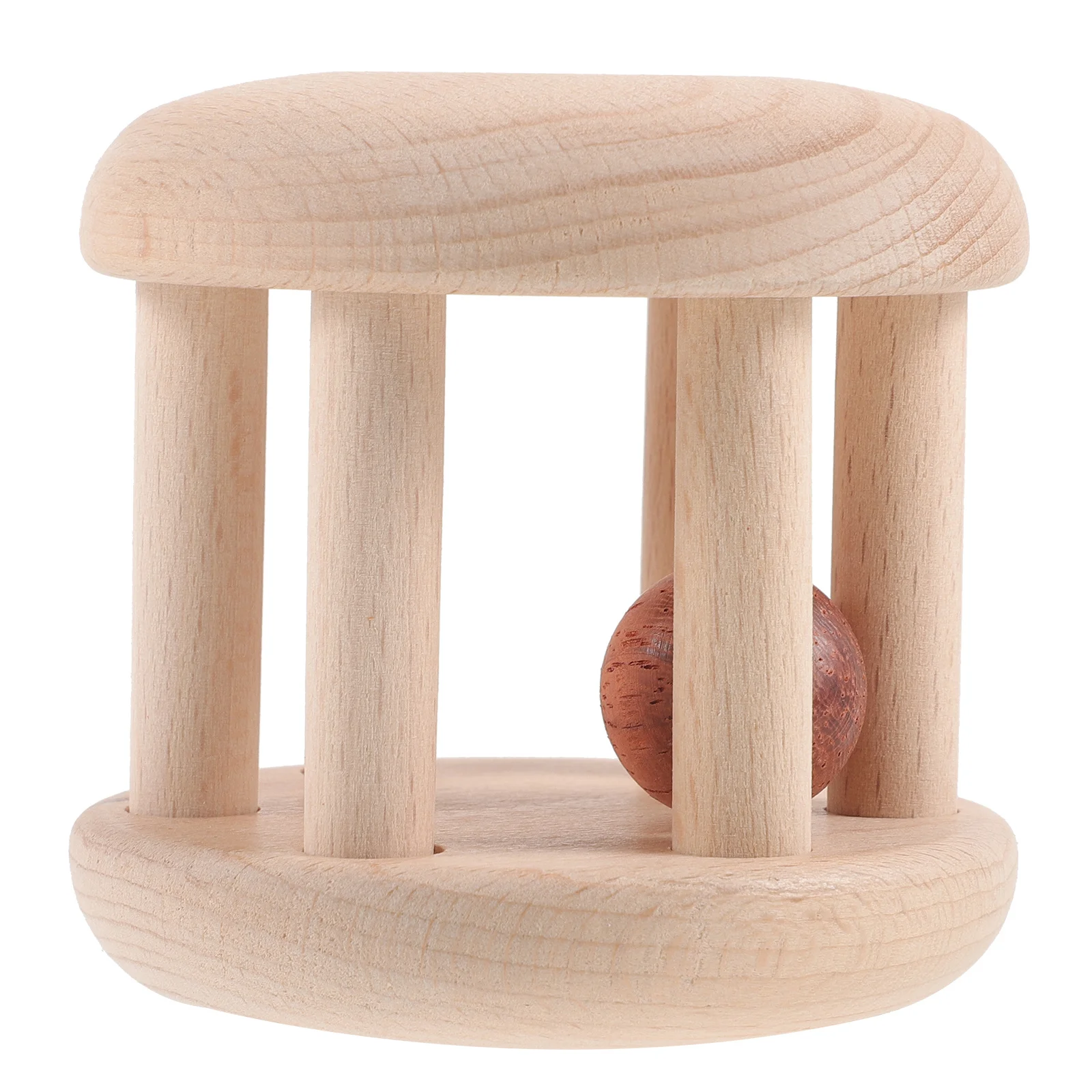 1Pcs Wooden Rattle Shower Gift Realistic Snowman Style Graspable Size Smooth Surface Burr-Free Infant Developmental