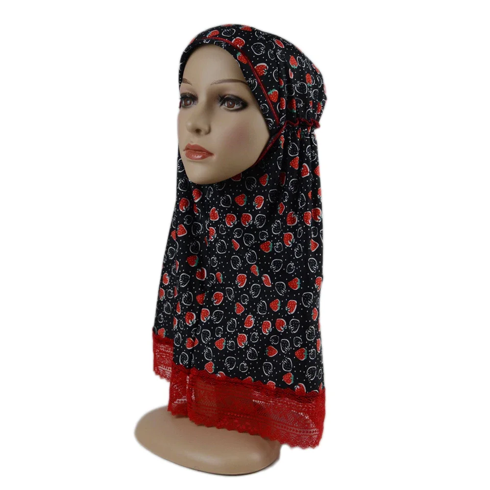 

От 6 до 12 лет детский хиджаб мгновенного действия для девочек, внутренняя кепка, мусульманский цельный шарф Амира, Джерси, тюрбан, исламские хиджабы, накидка на голову