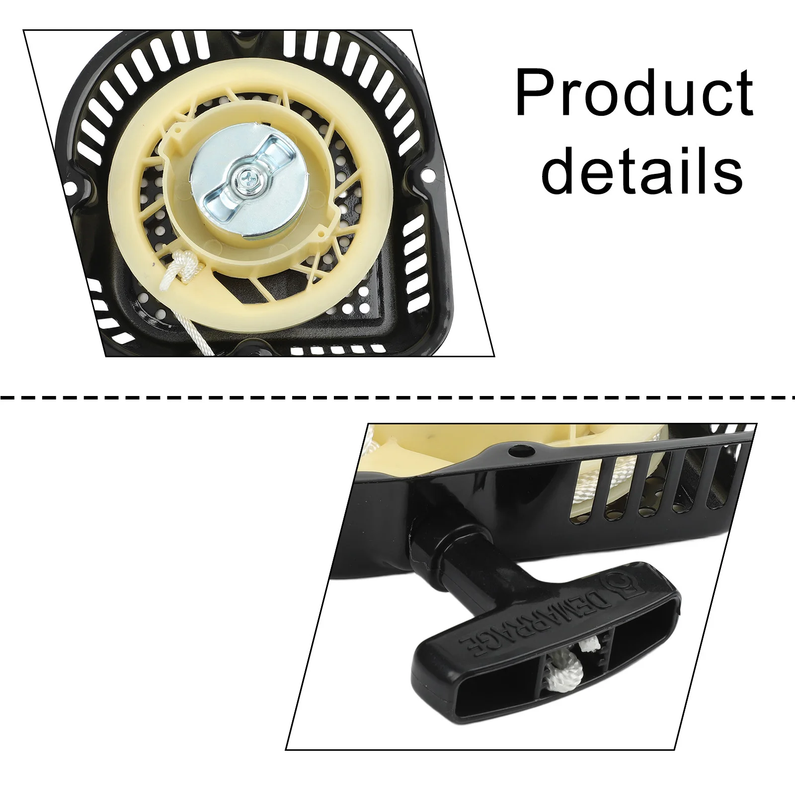 効率的なジェネレーターリコイルスターター-ウォーターポンプスターター-図のようにプルスターター-クイックスナップオン交換により始動作業が軽減されます