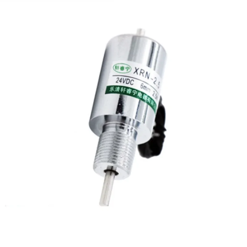 DC tubular electromagnet solenoid coil tube push pin type DC 12V 24V XRN-2.5 Stroke 6mm 14W Suction 250g Retention force 350g