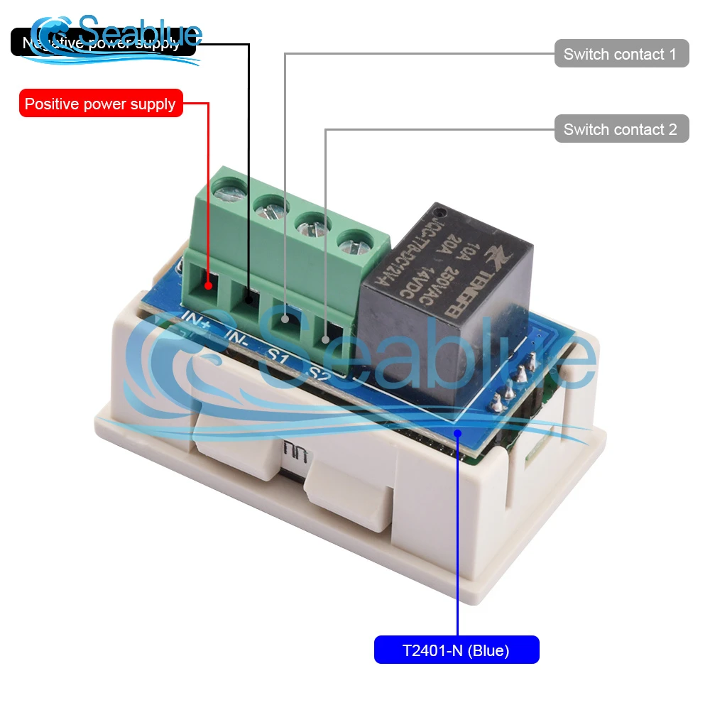 DC 12V Dual LED Display Time Relay Relay Module Timing T2401-N Digital Timer Relay Timing Delay Cycle Time Control Switch Home