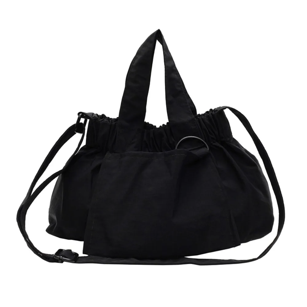 Casual Canvas Crossbody Bag Solid Color Large Capacity Shoulder Bag Portable Messenger Bags Women