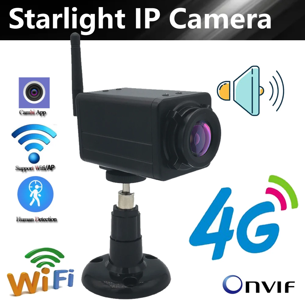 

Smart Starlight Camera WiFi with Motion Detection and Two-Way Audio IMX307 4G WIFI AP