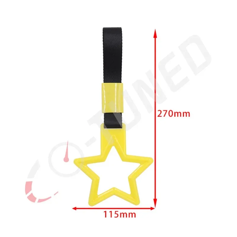 1Pcs JDM Creative Five Point Star Car accessories Car tow strap Static device Warning ring Indoor Decoration
