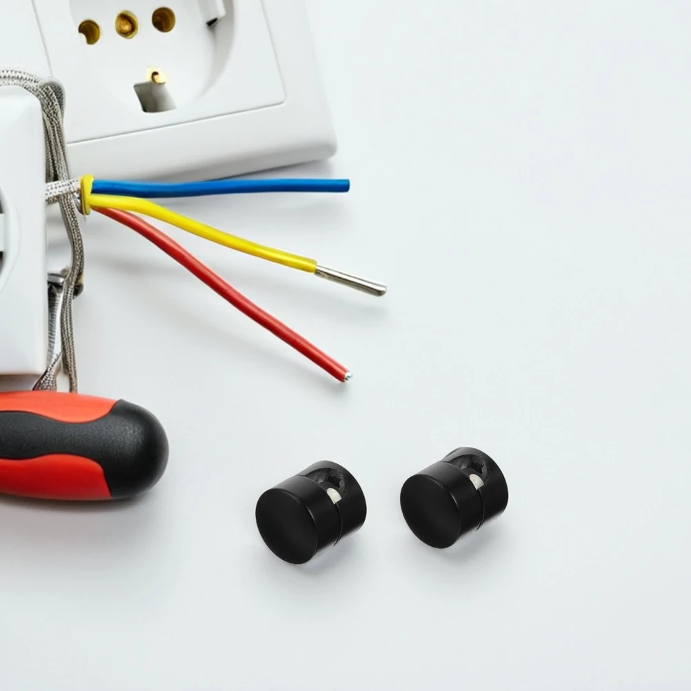 

8pcs Power Cord Fixing Device Cable Gland Connector Strain Relief Aluminum Wire Organizer Black Clips for Hanging Lights
