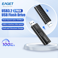 Eaget USB 3.2 Flash Drive 2pcs/pack 32G 64G 128G Storage Capacity High Speed Transfer Pen Drive for Laptop PC
