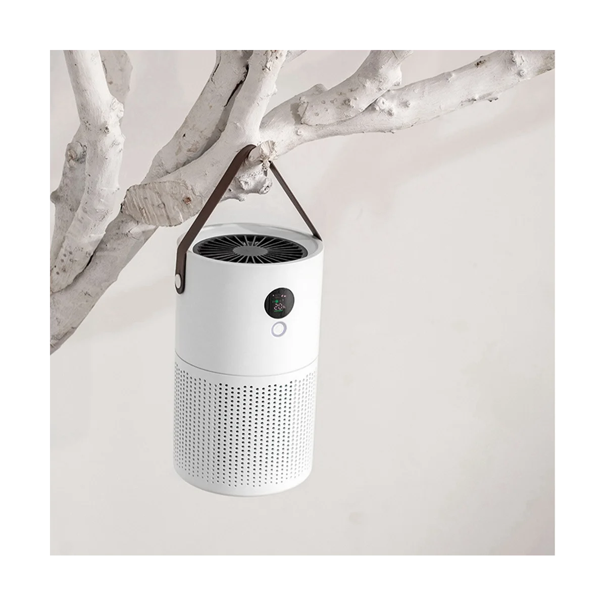 เครื่องกรองอากาศไอออนลบเครื่องฟอกอากาศฟอร์มาลดีไฮด์แบบพกพาในร่มตัวกรองอากาศไร้เสียง USB กำจัดควันพร้อมจอ LCD สำหรับใช้ในบ้าน