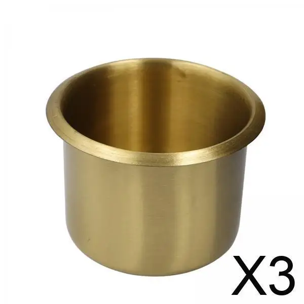 

Anti Spill Recessed Plastic Cup Drink Holder Stainless Steel Water Bottle Pocket for Motorhome Truck RV