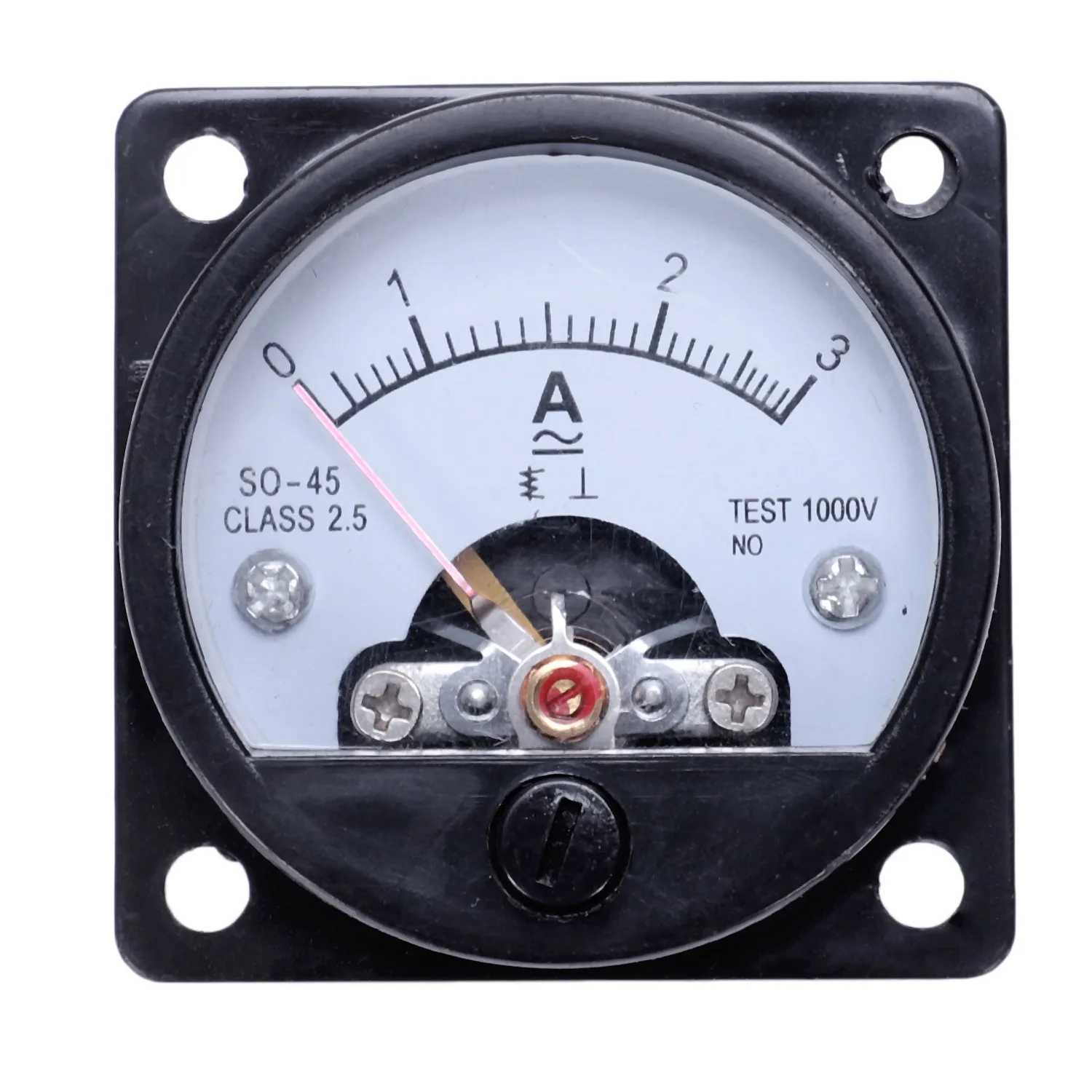 AC 0-3A Round Analog Panel Meter Current Measuring Ammeter Gauge Black Vogue