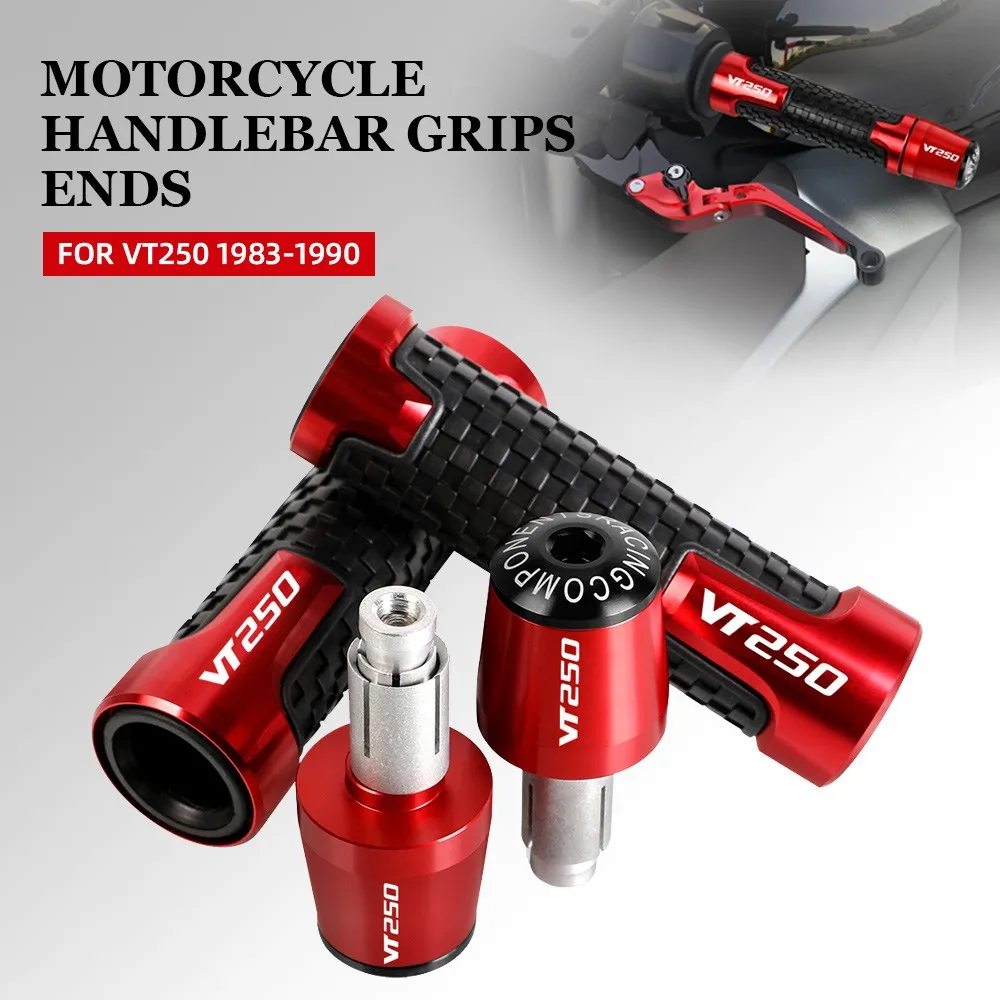 

7/8'' 22mm Motorcycle handlebar grips ends handle bar Anti-skid grip end FOR HONDA VT250 1983 1984 1985 1986 1987 1988 1989 1990