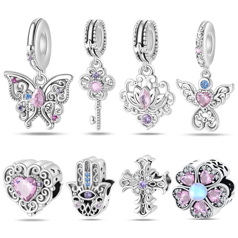 New In Silver Color Romantic Classic Series Guardian Flower Beads Fit Pan 3MM Bracelet DIY Charm Pendant Woman Jewelry Hot Sale