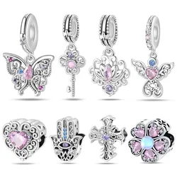 New In Silver Color Romantic Classic Series Guardian Flower Beads Fit Pan 3MM Bracelet DIY Charm Pendant Woman Jewelry Hot Sale