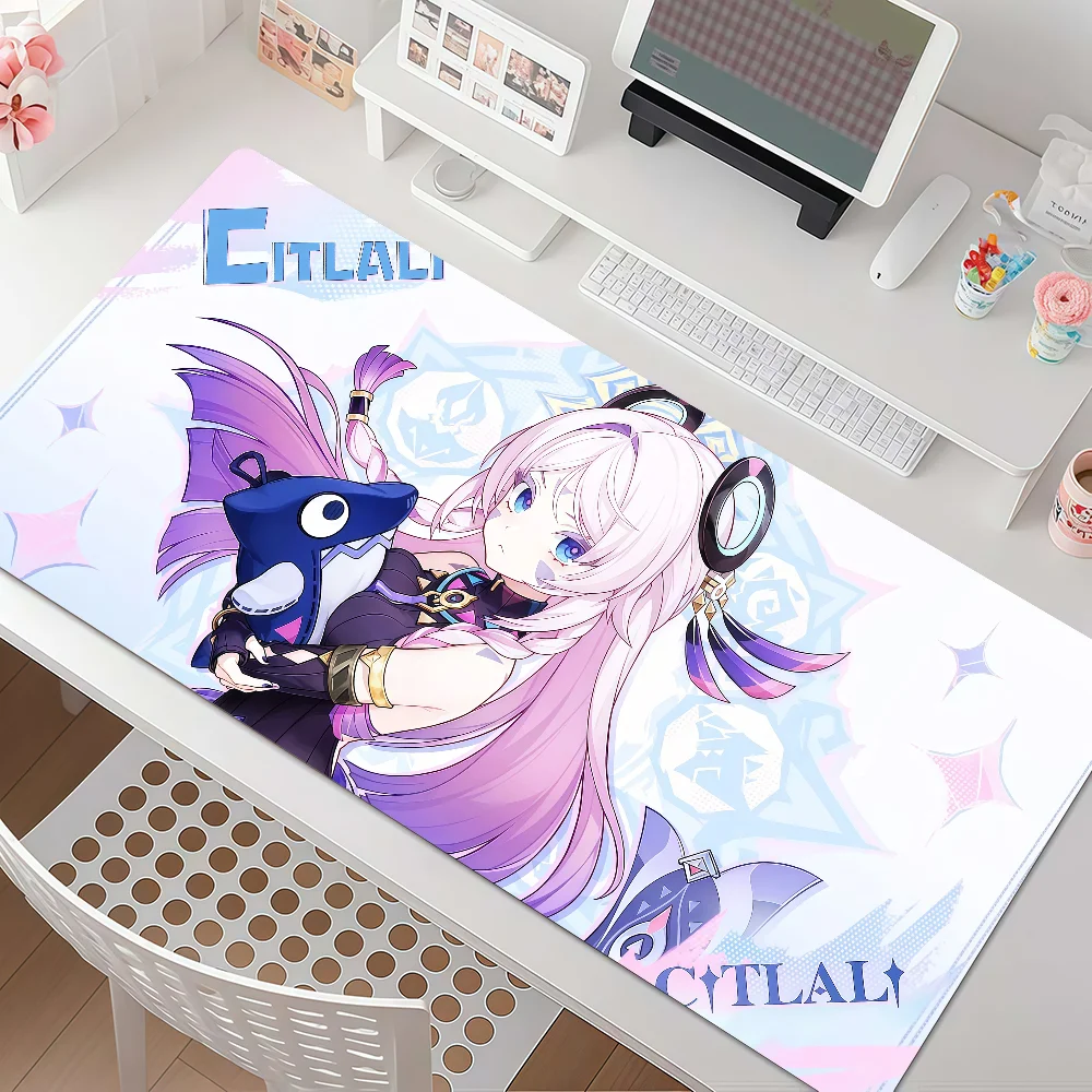 Game Genshin Impact Citlali Mouse Pad Anti Slip Rubber Edge Locked Thickened Laptop Gaming Desk Mat