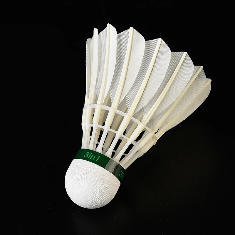 3in 1 factory high quality high durability goose feather aeroplane badminton ball shuttlecock