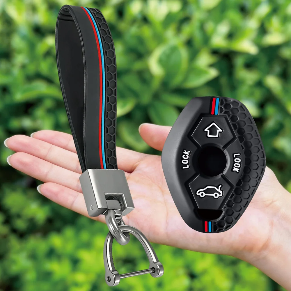 Silicone Key Case Cover 4 Buttons For BMW BMW X5 E53 X3 F83 E46 E39 E38 E60 E63 E61 E64 Series 3 5 7 330i Z3 Z4 E85 E86 M5 325i