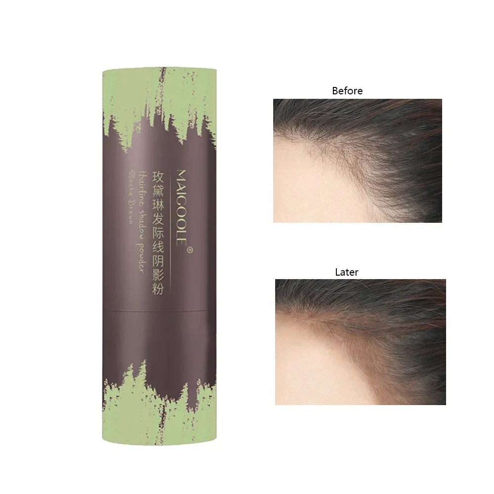 1 Stuks Waterdicht Haarlijnpoeder Natuurlijk Zweetbestendig Haar Krijt Zwart Bruin Haar Concealer Wortel Cover Up Haarlijn Pluizig Poeder