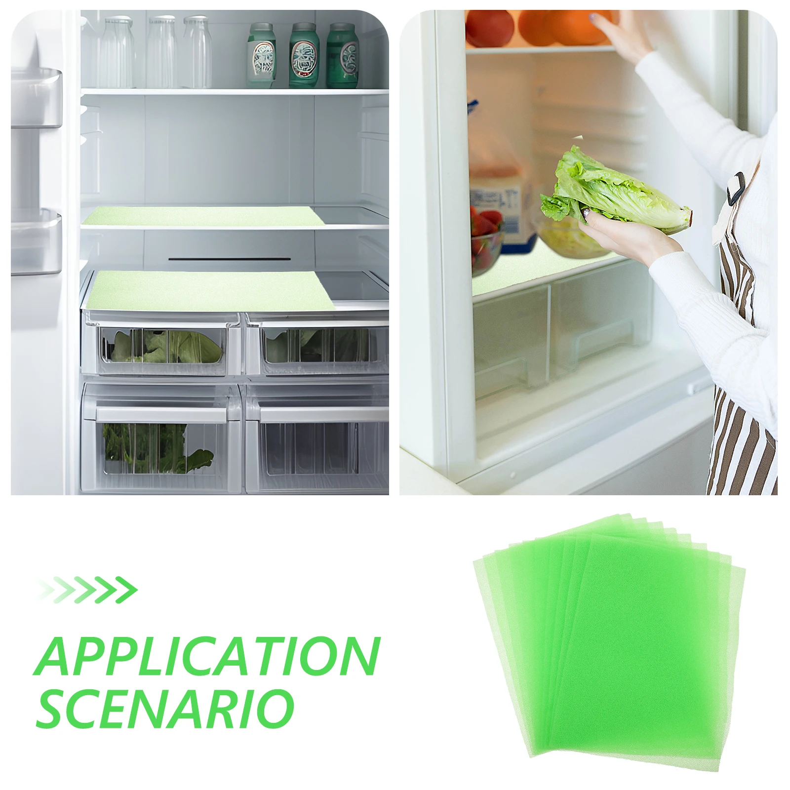 

10 Pcs Fridge Mat Refrigerator Appliance Anti-spill Liner Mildew Kitchen Shelf Drawer Liners Sponge Cabinet