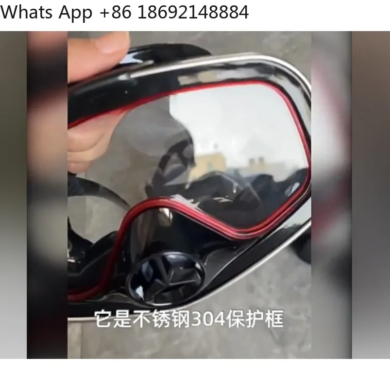 Diving goggles waterproof and anti-fog high definition tempered glass 304 stainless steel heavy diving mask