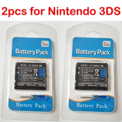 2000mAh 3.7V CTR-003 Rechargeable Lithium-ion Battery Pack For Nintendo 3DS N3DS Console Replacement Battery With Screwdriver