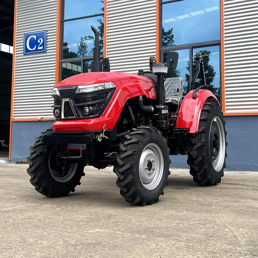 Trattore agricolo automatico 4WD, un nuovo tipo di trattore agricolo con ruote con cabina e motore centrale