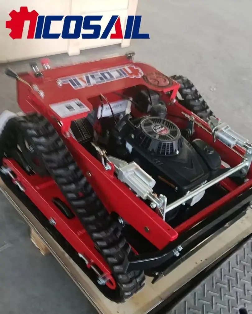 Free delivery of garden and orchard crawler remote-controlled slope lawn mower with remote control