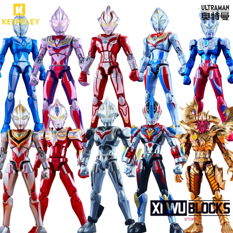 

Строительные блоки Keeppley Ultraman Unlimited Vol.2 Ultraman Ginga Victory Ultraman Nexus Сборка подвижной модели с орнаментом игрушки