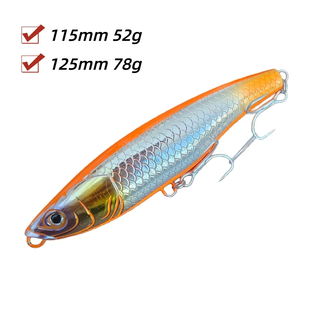 

Swolfy 1 шт., 115 мм, 52 г, 125 мм, 78 г, карандаш для дальнего заброса соленой водой, рыболовная приманка, тонущая искусственная морская приманка, карандаш, снасти