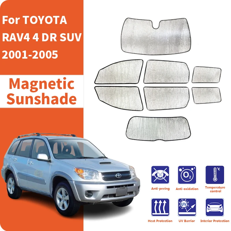 

Солнцезащитные козырьки на окна автомобиля, защита от УФ-излучения, индивидуальный заказ для TOYOTA RAV4 4-дверный внедорожник 2001-2005