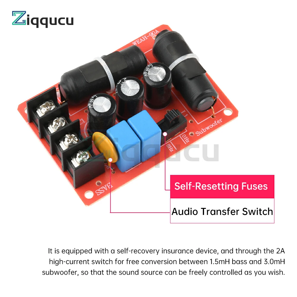 WEAH-90A 200W High Power Speaker Subwoofer Crossover Speaker Solderless Frequency Divider Module DIY Home Theater