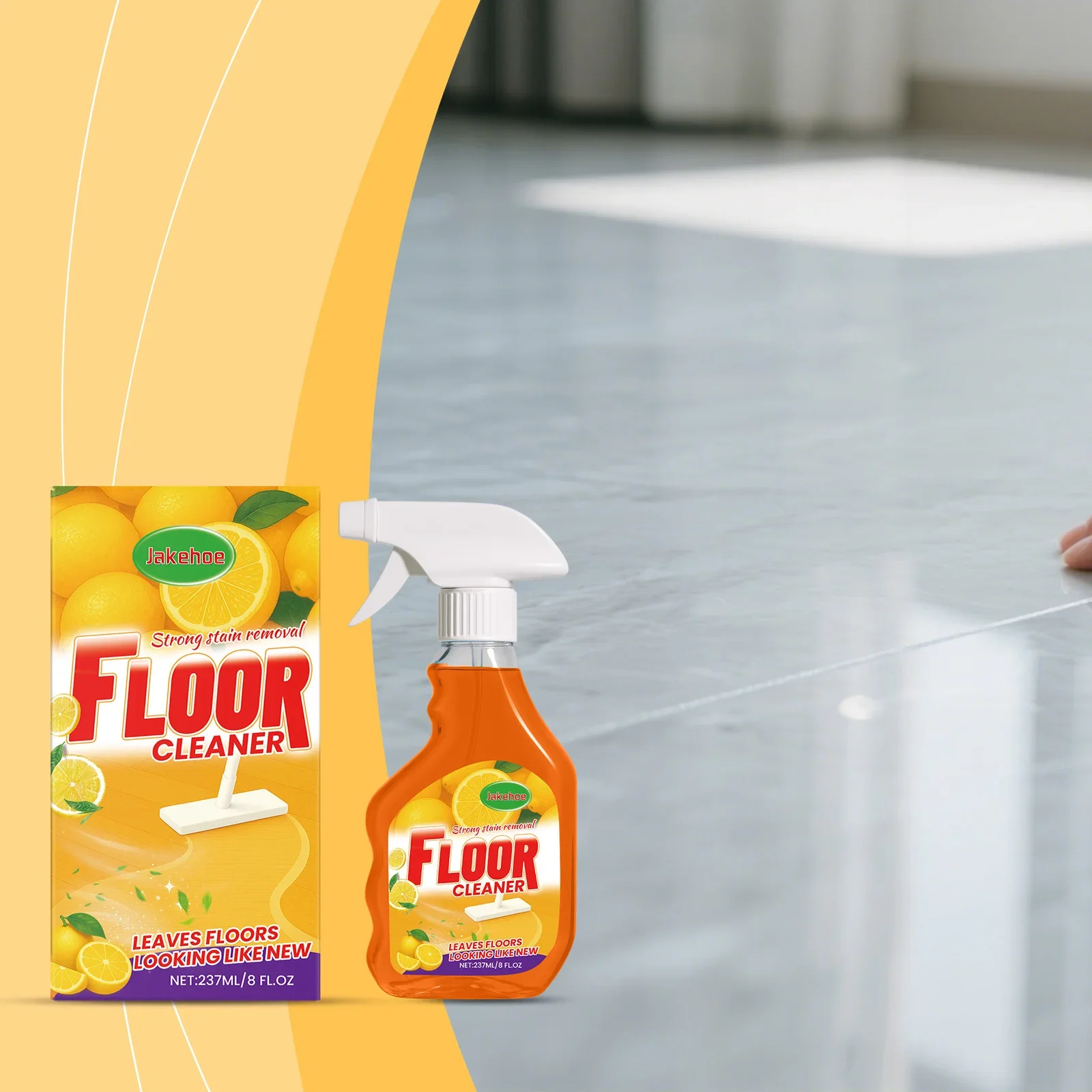 

Floor Cleaner for Tiles & Wooden Floors - Removes Dirt, Grease & Tough Stains, Fresh Scent, Ideal for Daily Cleaning Needs