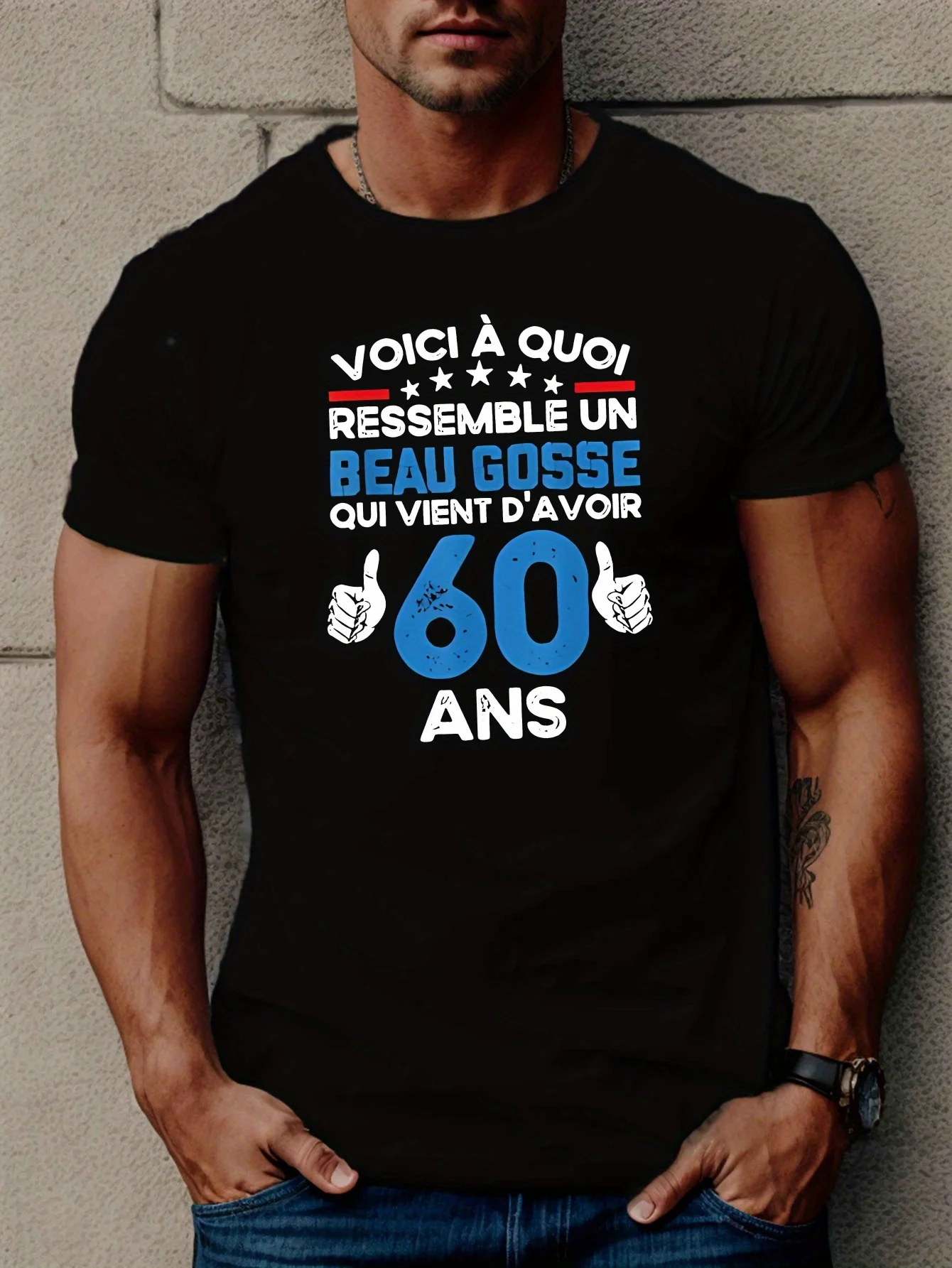 

Fun French Men's Short Sleeve T-Shirt Round Neck Summer Tee Shirt for Male Unisex Streetwear Tops 2026 Graphic Pullovers