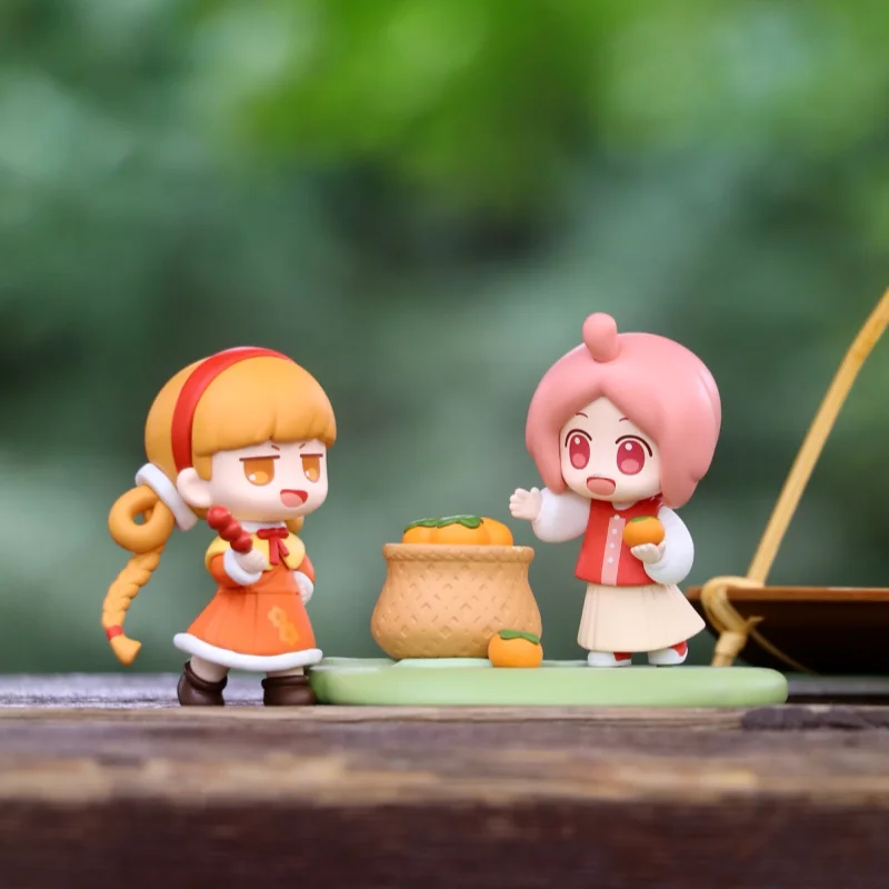 Funism Lxh Blind Box Figure Four Seasons Autumn Winter Chinese Style Desktop Ornament Collectible Gift Decoration