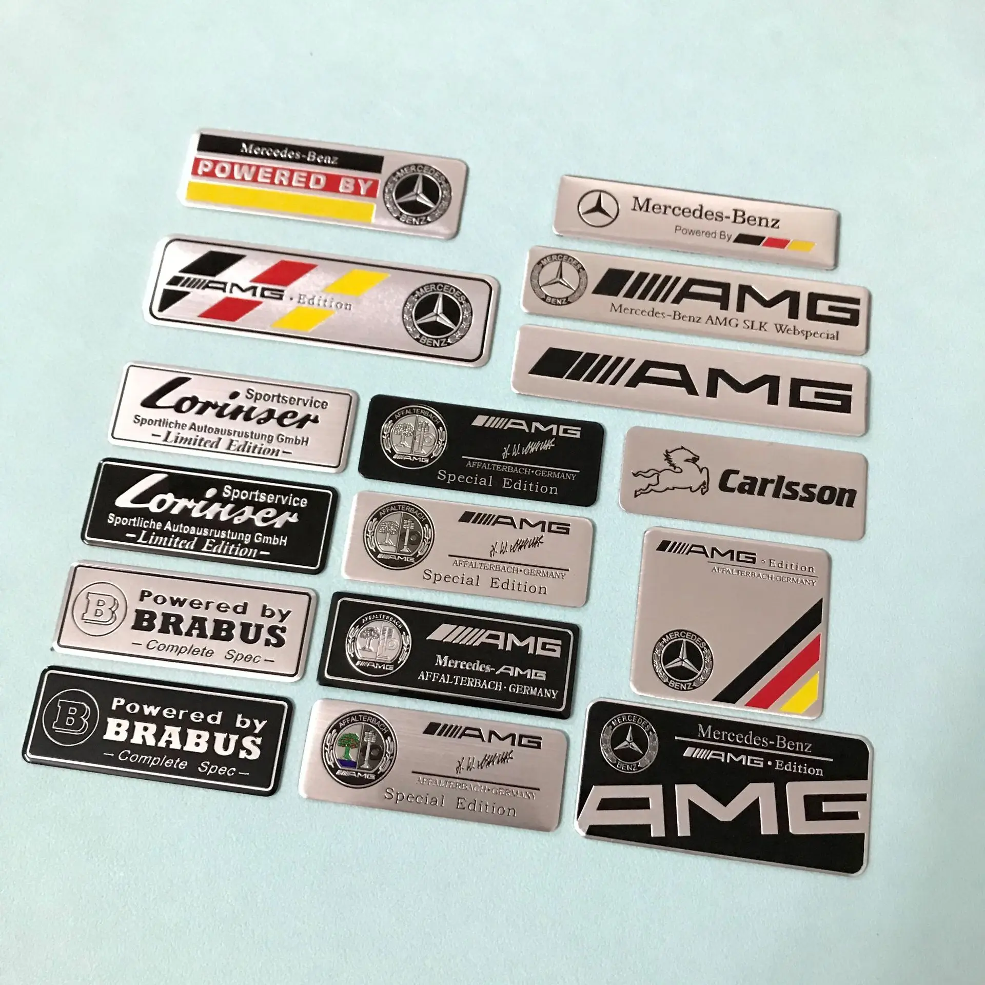 Car Emblem Sticker Accessories For Mercedes Benz AMG Brabus Maybach Smart W204 GLC CLA GLK W205 W203 W206 W108 W124 W126 W140